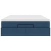 vidaXL Osmanų lovos rėmas su čiužiniu, mėlynas, 140x200cm, audinys