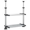 vidaXL Virtuvės lentyna, 50x25x(50&ndash;70)cm, aliuminis