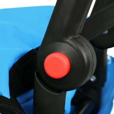 vidaXL Dviračio priekaba su pirkinių krepšiu, mėlyna ir juoda