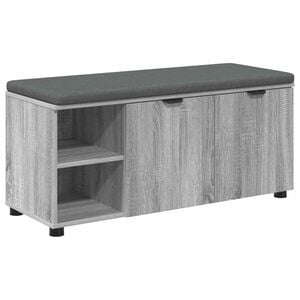 vidaXL Koridoriaus suolas su pagalve Pilka Sonoma 100 x 38 x 46 cm