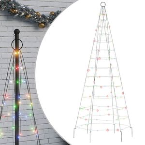 vidaXL LED Kalėdų eglutė 200 LED Spalvingi 180 cm