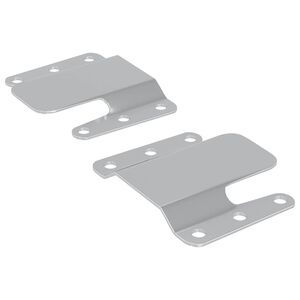 vidaXL Lygaus montavimo laikiklis 2 pcs Sidabro 75 x 66 x 1,4 mm