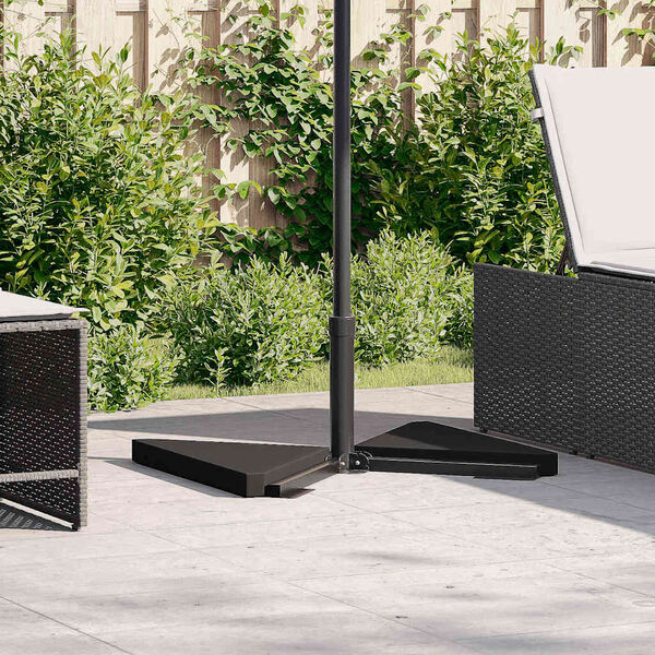 vidaXL Skėčių svorių lėk&scaron;tės 2 vnt Juodas Granitas Trikampis 14 kg