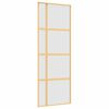 vidaXL Stumdomos durys, auksinės, 76x205cm, ESG stiklas ir aliuminis
