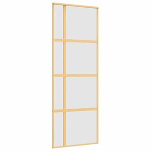 vidaXL Stumdomos durys, auksinės, 76x205cm, ESG stiklas ir aliuminis