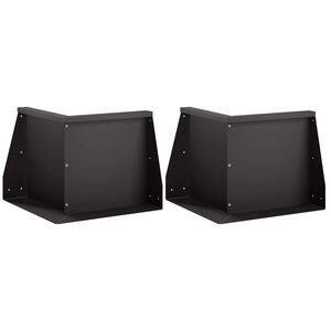 vidaXL Sienelė 2 vnt. 50 x 50 x 30 cm Plienas Juoda