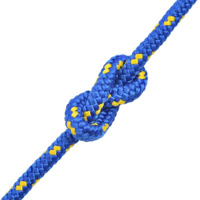 vidaXL Jūrinė virvė, mėlyna, 500m, polipropilenas, 8mm