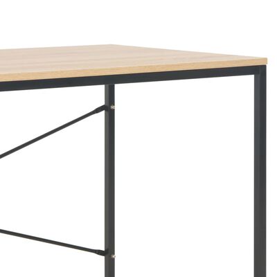 vidaXL Kompiuterio stalas, juodos ir ąžuolo spalvos, 120x60x70cm