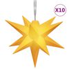 vidaXL Kalėdinis &scaron;viestuvas, geltonos spalvos, 10cm, 10 LED lempučių