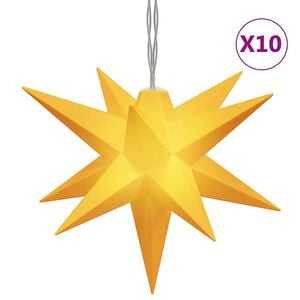 vidaXL Kalėdinis &scaron;viestuvas, geltonos spalvos, 10cm, 10 LED lempučių