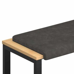 vidaXL Suoliuko pagalvė Dirbtinė oda Juoda Gylis 35 cm