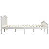 vidaXL Lovos rėmas su 2 stalčiais, baltas, 180x200cm, pušies masyvas