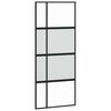 vidaXL Stumdomos durys, juodos, 90x205cm, grūdintas stiklas/aliuminis
