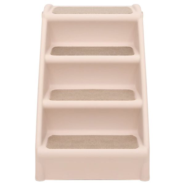 vidaXL Sulankstomi laiptai šunims, kreminės spalvos, 62x40x49,5cm