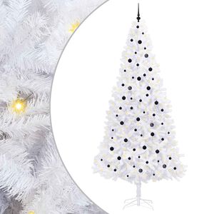 vidaXL Dirbtinė Kalėdų eglutė su 300 LED Balta 300 cm PVC ir Plienas