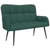 vidaXL Dvita&scaron;kė sofa Tamsiai žalia 115 x 61 x 87 cm Audinys