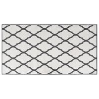 vidaXL Lauko kilimėlis, pilkos ir baltos spalvos, 80x150cm, dvipusis