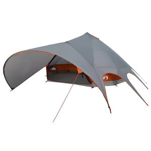 vidaXL Teepee palapinė 9 žmonėms Pilka ir oranžinė 502 x 502 x 297 cm