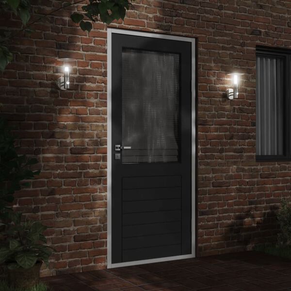 vidaXL Lauko &scaron;viestuvai su jutikliais, 2vnt., sidabriniai, plienas