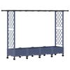 vidaXL Pakeltas lovas su trelėmis ir stogu Pilka 203 x 40 x 127 cm PP