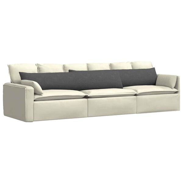 vidaXL Sofa Pagalvės 2 pcs Tamsiai pilka 200 x 40 cm