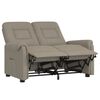 vidaXL Dvivietis atlošiamas masažinis krėslas, pilkas, audinys