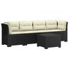 vidaXL 4 vietų sodo sofa su pagalvėmis pintinės i&scaron;vaizdos PP Antracito