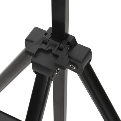 vidaXL Reguliuojamas eksponavimo stovas-molbertas, juodas, metalas