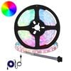 vidaXL LED juosta 12 pcs Juoda ir permatoma 2100 mm Varis ir plastikas