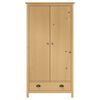 vidaXL Drabužių spinta Hill, 89x50x170cm, pušies masyvas, 2 durų