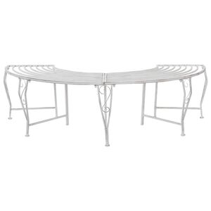 vidaXL Medžio suolelis 4-Vietų skaičius 160 x 80 x 44 cm Plienas