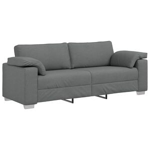 vidaXL 3-Vietis Sofa Tamsiai pilka 220 cm audinys