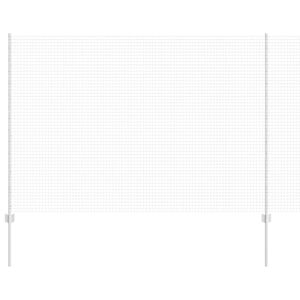 vidaXL Suvirintas vielos tvora su stulpeliais 50 x 1,5 m Sidabrinė