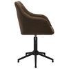 vidaXL Pasukamos valgomojo kėdės, 2vnt., tamsiai rudos, audinys