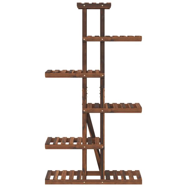 vidaXL Gėlių stovas, 75x25x140,5cm, eglės medienos masyvas