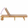 vidaXL Saulės gultas su pagalve Taupe Kietos akacijos mediena