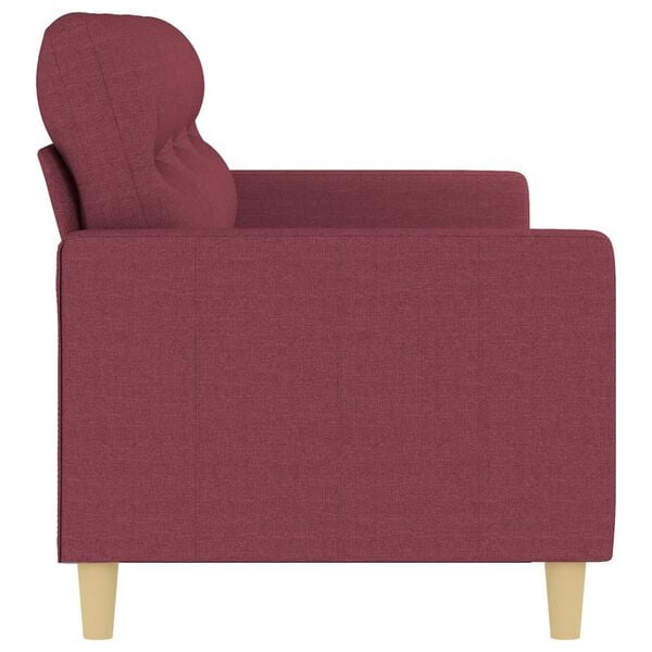 vidaXL Trivietė sofa, raudonojo vyno spalvos, 180cm, audinys