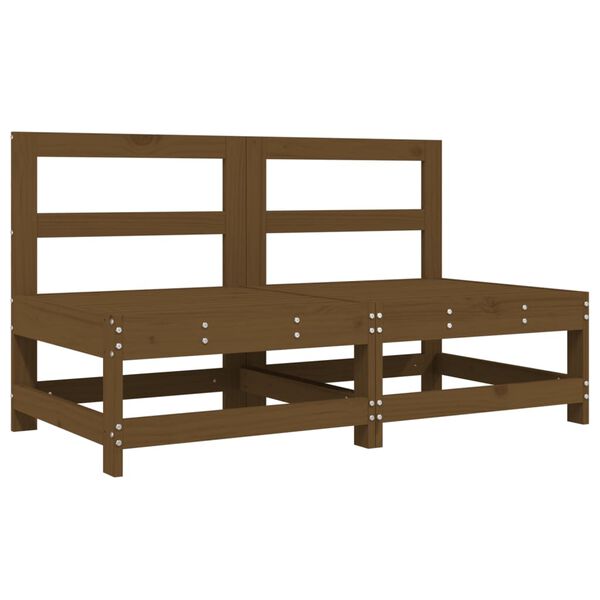 vidaXL Sodo poilsio baldų komplektas, 6 dalių, medaus rudas, pu&scaron;is