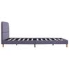 vidaXL Lovos rėmas be čiužinio, šviesiai pilkas, audinys, 135x190cm
