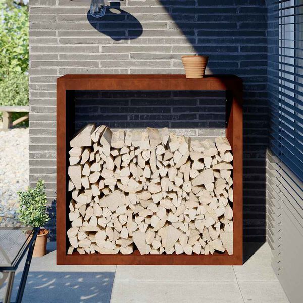 vidaXL malkinė lentyna 100x40x100 cm oro sąlygoms atsparus plienas