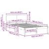 vidaXL Lovos rėmas Natūrali 120 x 190 cm Kietos pu&scaron;ies mediena
