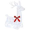 vidaXL 3D Kalėdų elnias LOVIISA 140 LED &Scaron;alta balta 55 x 22 x 63 cm