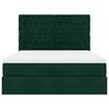 vidaXL Osmanų lovos rėmas su čiužiniais, žalias, 140x190cm, aksomas
