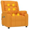 vidaXL Elektrinis masažinis krėslas, geltonos spalvos, audinys