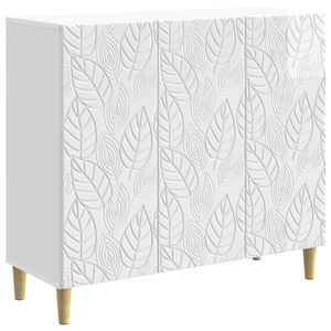 vidaXL Kabalas Itin blizgi balta 89 x 34,5 x 80 cm Apdirbta mediena