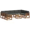 vidaXL Lauko sofos komplektas 10 pcs Natūralus ir antracitas
