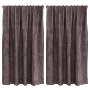 vidaXL Aksominio tipo užuolaidos 2 vnt. Ruda 140 x 140 cm Aksomas