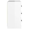vidaXL Šoninė spintelė, balta, 70x35,5x67,5cm, mediena, blizgi