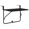 vidaXL Kabantis balkono stalas Juoda 60 x 39 x 65 cm Plienas