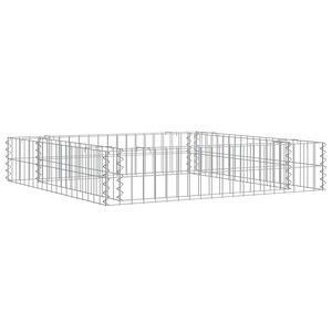 vidaXL Auk&scaron;tas gabiono lovelis, 100x100x20cm, galvanizuotas plienas